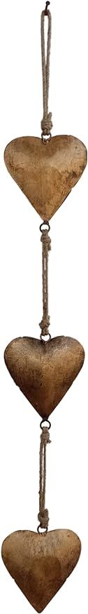 Mie Creations Vintage Metal Heart Wall Hanging Art, 3D Puffed Hearts | Love Symbol, Farmhouse Cou... | Amazon (US)