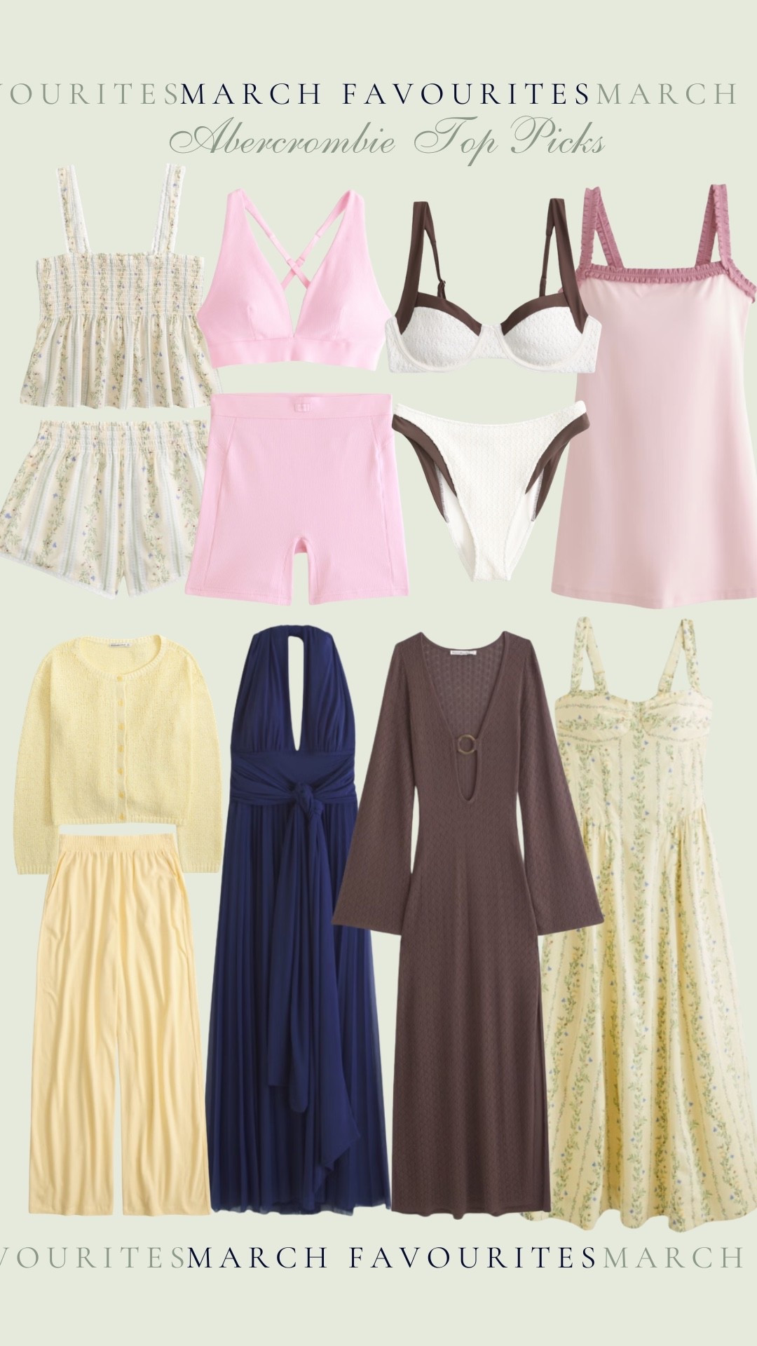 My favourite Spring/Summer pieces that are currently in at @abercrombie 🤍✨ 

Obsessed with the baby pinks and butter yellows 🫶🏻

#LTKspring #LTKuk #LTKdresses