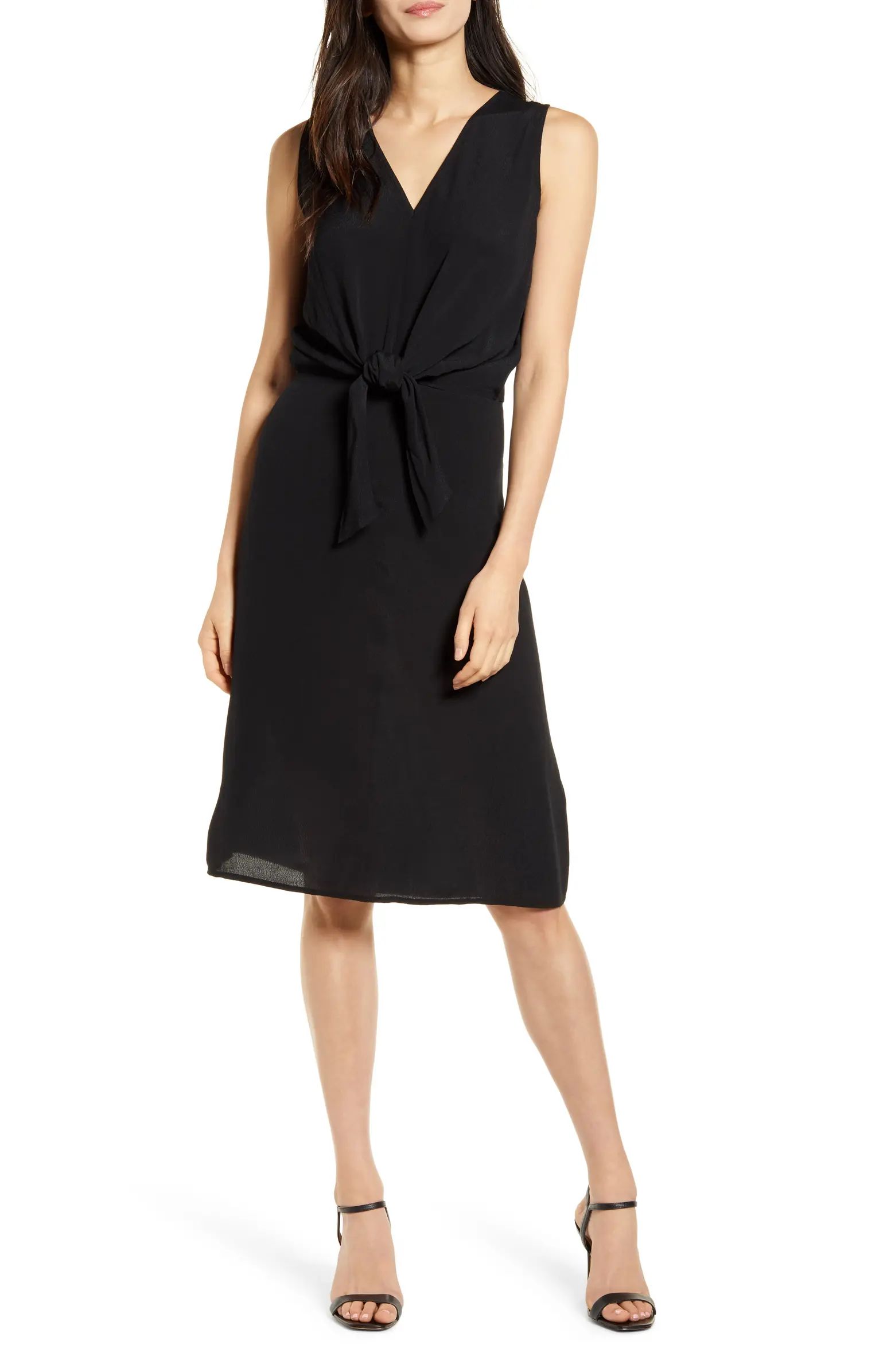 Sleeveless Tie Front Dress | Nordstrom