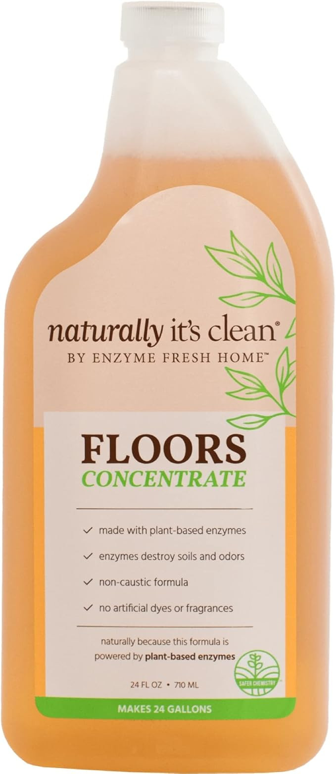 naturally It's clean Floor Cleaner (Makes 24-Gallons) for All Floor Types (Plant Based Enzymes) p... | Amazon (US)