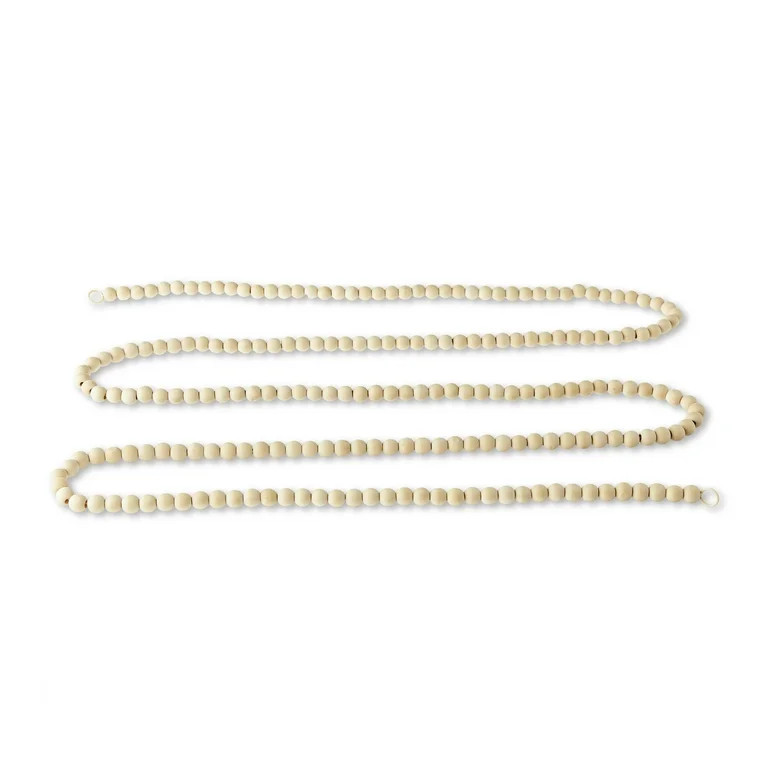 Natural Brown Wooden Bead Christmas Garland, 9 ft, by Holiday Time | Walmart (US)