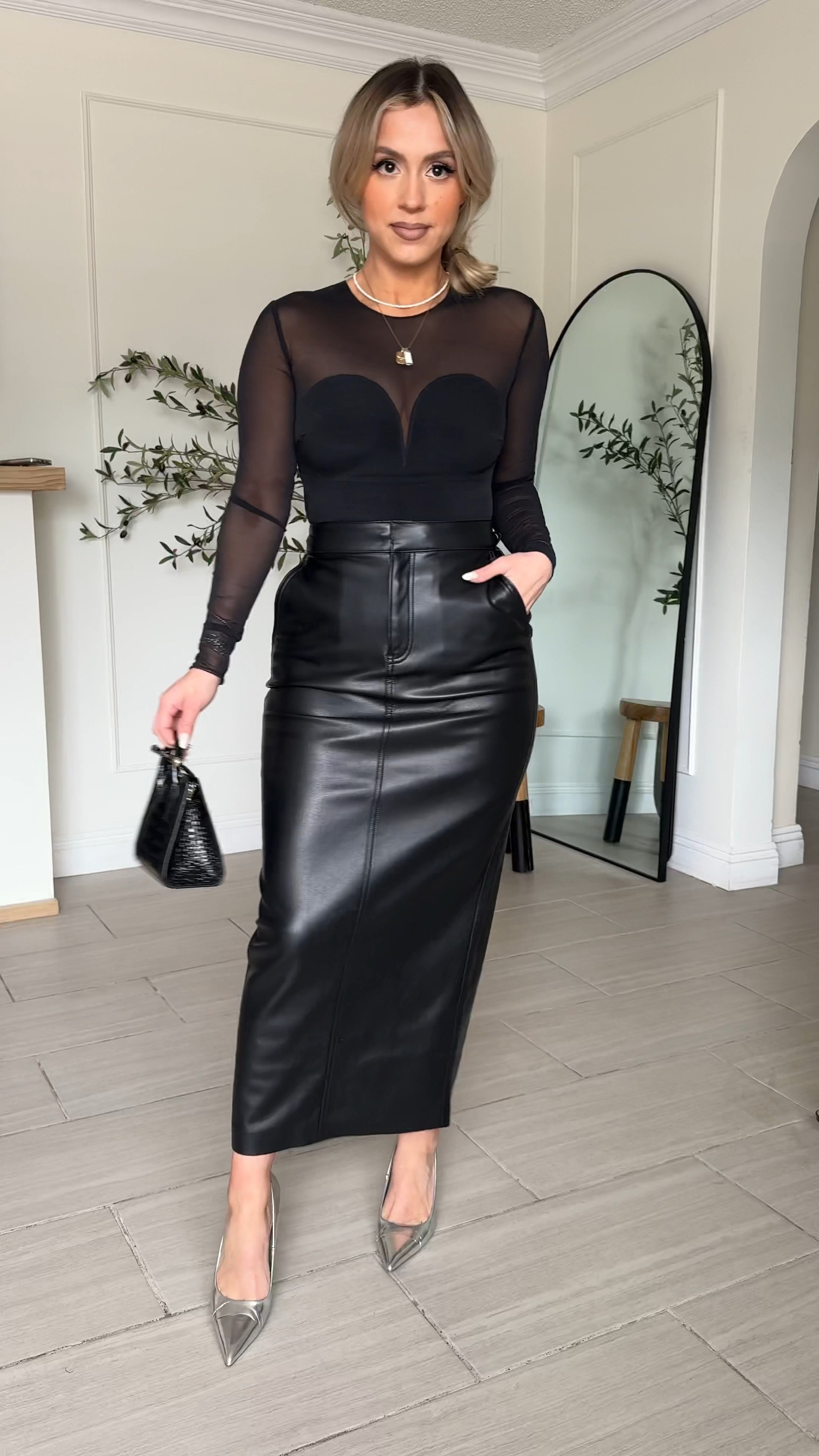 High Waisted Faux Leather Back … curated on LTK