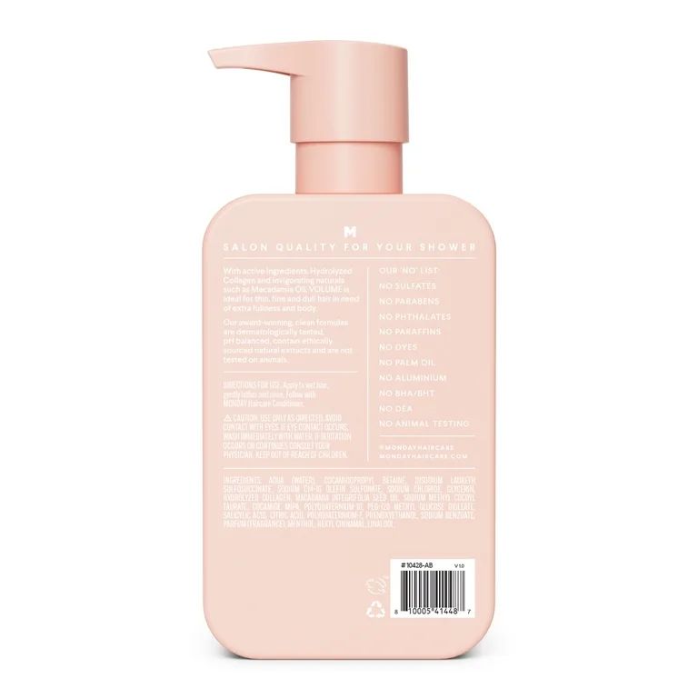 MONDAY Haircare VOLUME Shampoo SLS- and Paraben-Free 354ml (12oz) | Walmart (US)