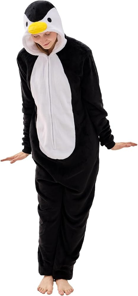 Unisex Adult Onesie Pajamas Animal One Piece Snug Fit Halloween Costume Sleepwear Homewear | Amazon (US)