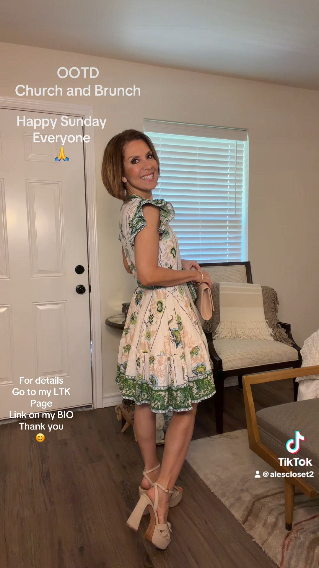 Sunday best 🌿🤍 The prettiest floral dress for church, brunch & everything in between. Wearing XS — my regular size. Shop the look on my LTK! ✨

#LTKStyle #SundayStyle #Over50Style #FloralDress #ChurchOutfit

#LTKootd #LTKOver40 #LTKgrwm