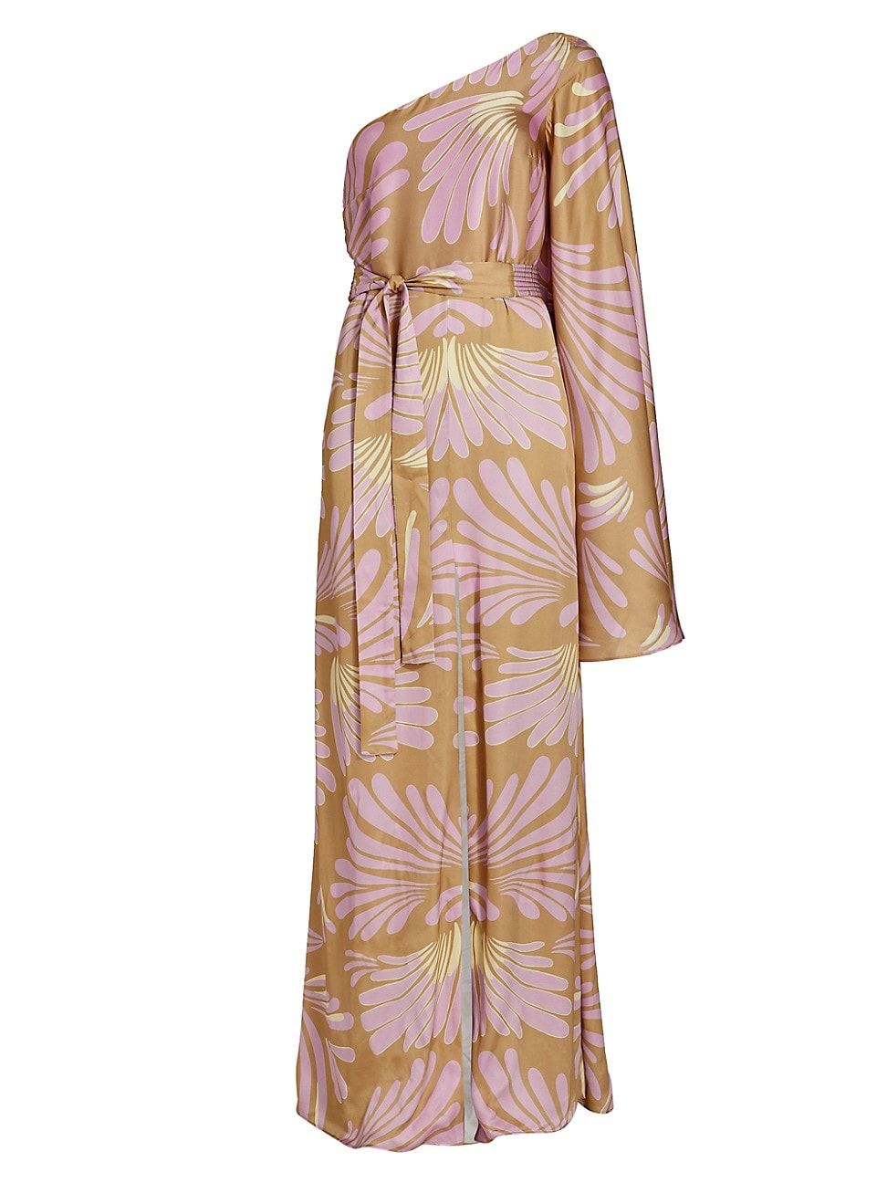 Women's Lio One-Sleeve Satin Maxi Dress - Serenity - Size Small - Serenity - Size Small | Saks Fifth Avenue
