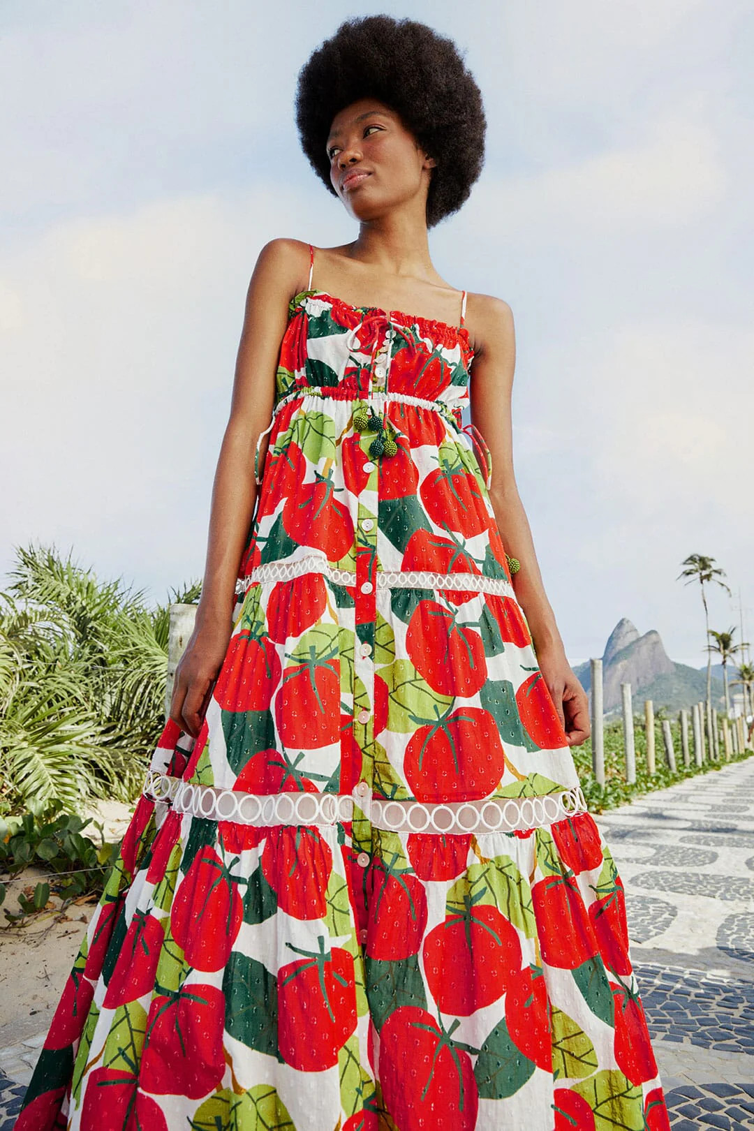 tomato midi dress | FarmRio (US)
