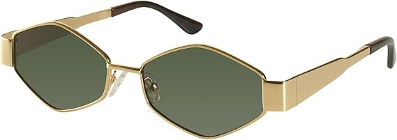 mosanana Trendy Hexagon Metal Sunglasses for Women Small Retro Style MS52475 | Amazon (US)