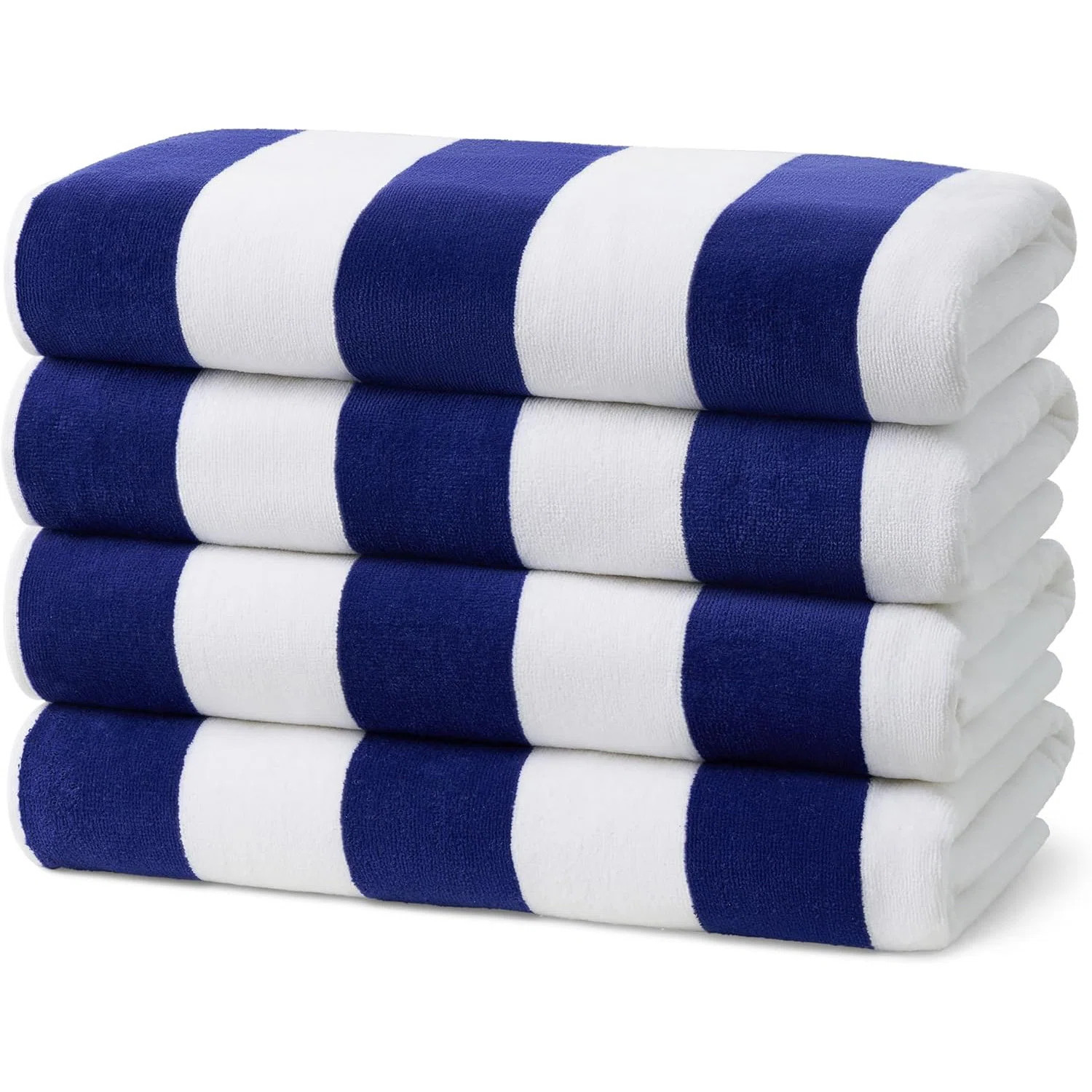 Rosecliff Heights Winnetka Velour Stripe Cabana Beach Towels | 100% Cotton Oversized 32"x62" & Reviews | Wayfair | Wayfair North America