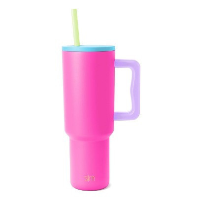 Simple Modern Trek 40oz Stainless Steel 80's Mix Lidded Tumbler Neon Pink | Target