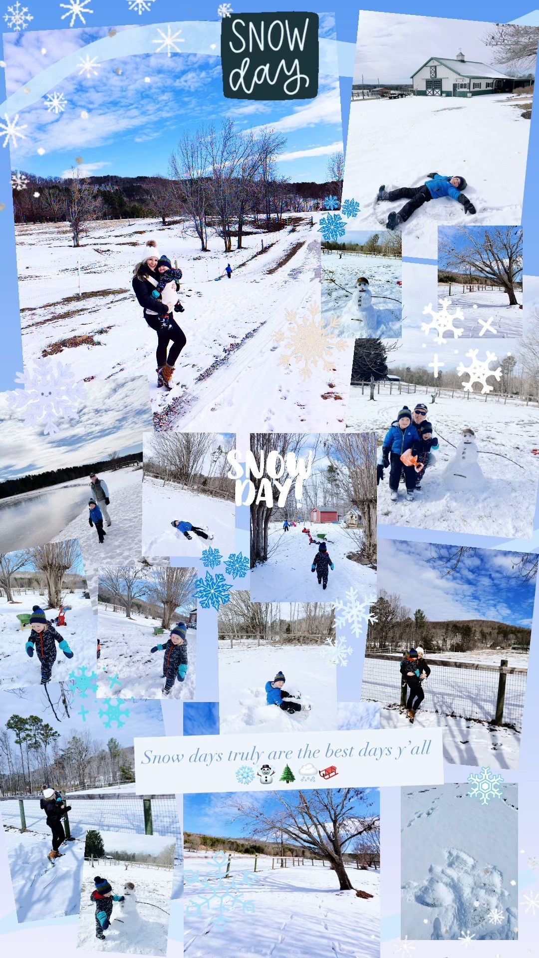 Snow days truly are the best days y’all ❄️☃️🌲🌨️🛷
