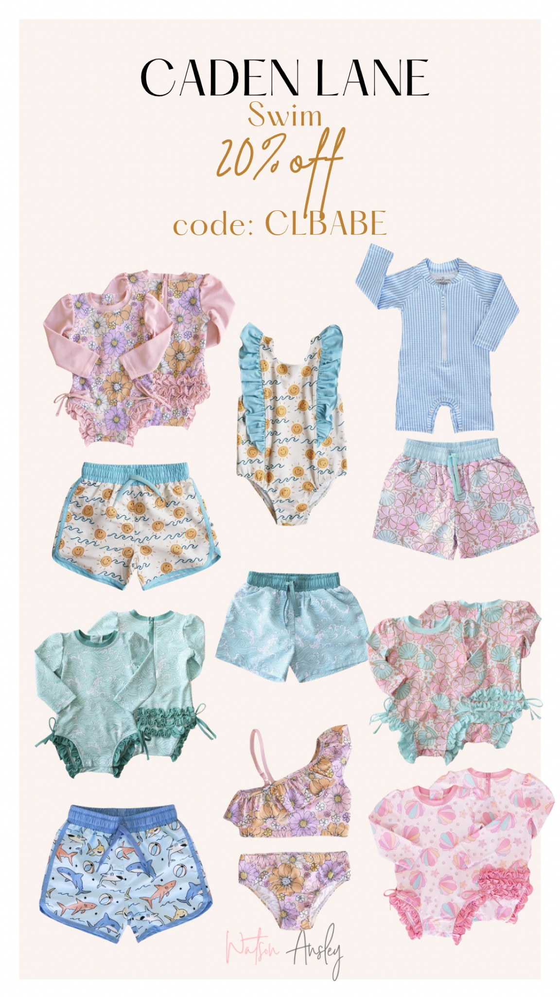 Click the images below to shop swim (you’ll find all the various patterns when you tap any swim suit below) and get 20% off with code: CLBABE



#LTKswim #LTKbaby #LTKkids