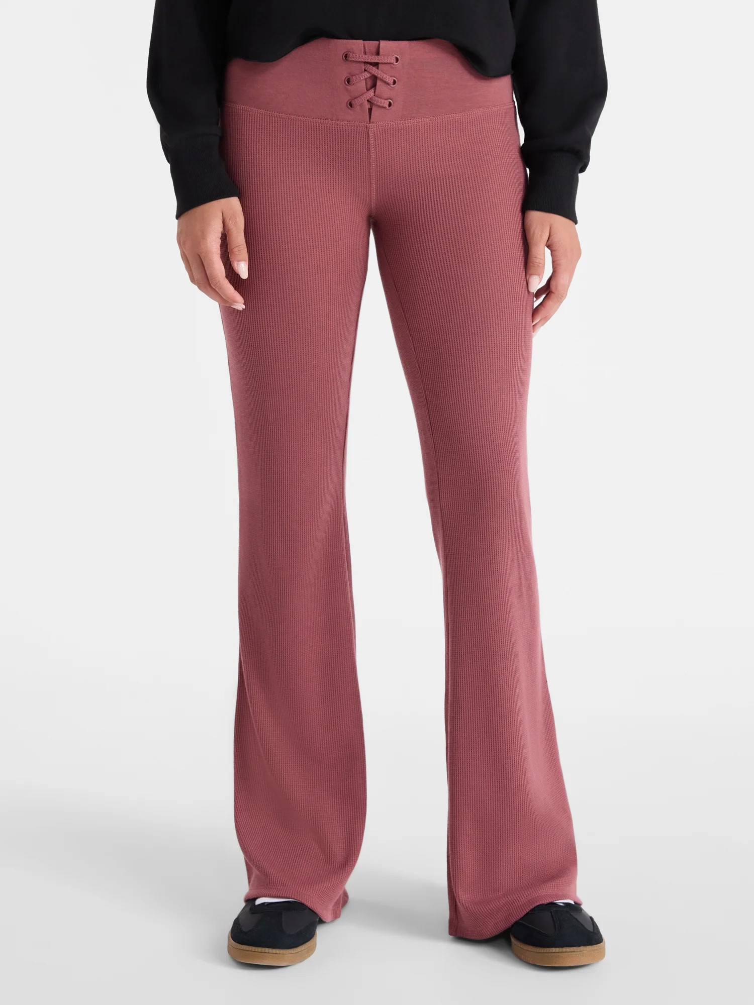 No Boundaries Waffle Knit Pants, 31.5'' Inseam, Women's | Walmart (US)