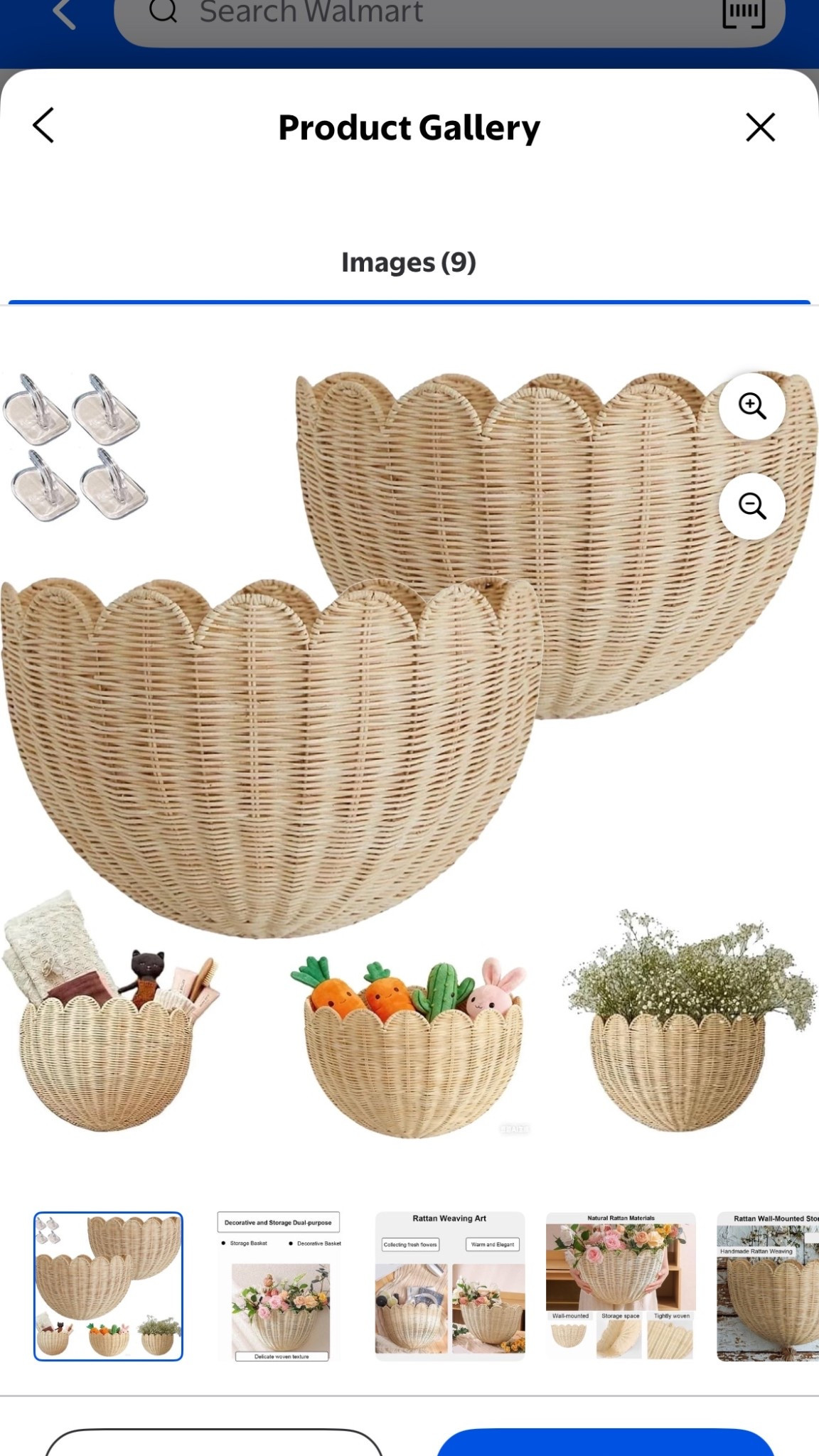 Scalloped hanging wall baskets comes in a set of two! 

#LTKHome #LTKKids