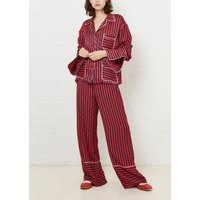 Womens Red & Navy Stripe Pyjama Style Trousers - 6 | NastyGal UK