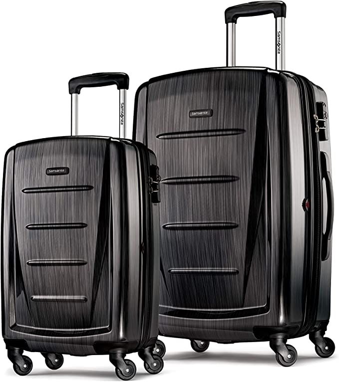 Samsonite Winfield 2 Hardside Luggage with Spinner Wheels, Brushed Anthracite, 2-Piece Set (20/28... | Amazon (US)