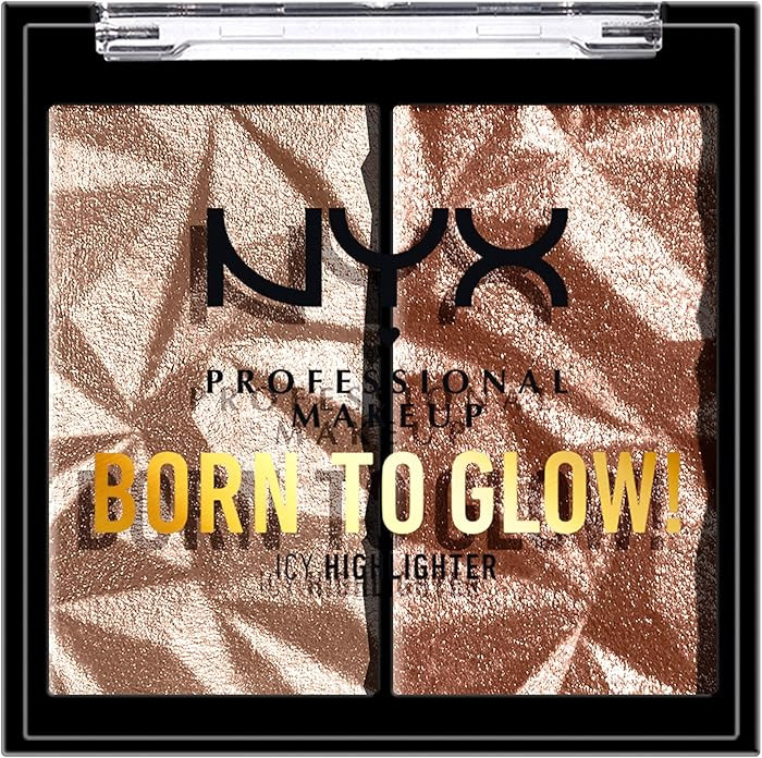 NYX PROFESSIONAL MAKEUP Born To Glow Icy Highlighter Duo - High Key Flex | Amazon (US)