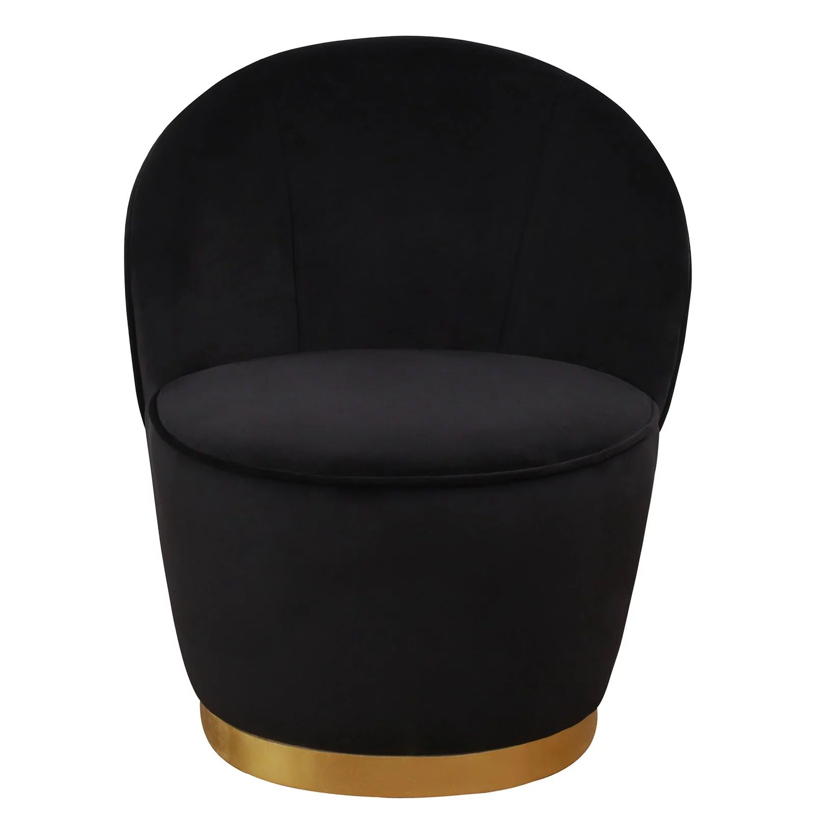 TOV Furniture Julia Velvet Black Chair with Gold Base | Walmart (US)