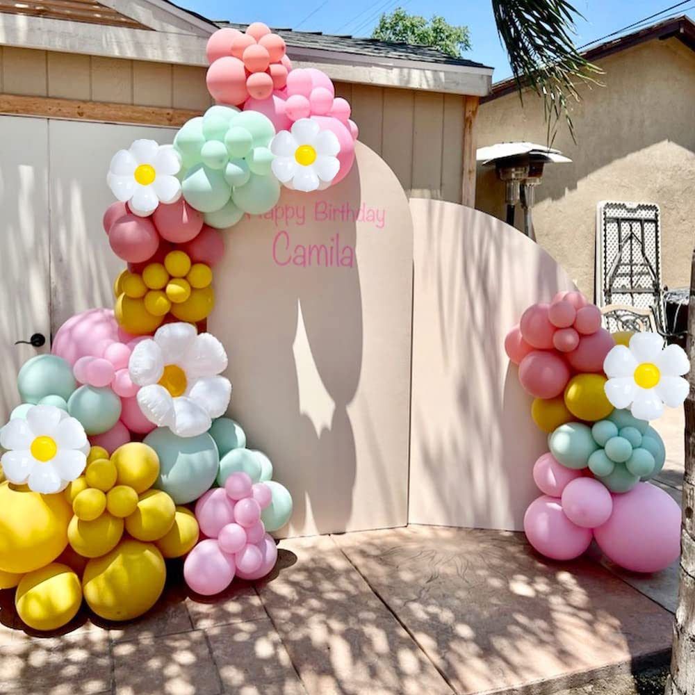 Daisy Balloon Arch Garland Kit Pastel Sunflower For Birthday Boho Party Decoration Baby Shower Br... | Amazon (US)