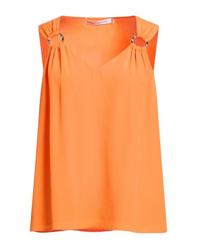 Simona Corsellini Woman Top Orange Size 4 Acetate, Silk | YOOX (US)