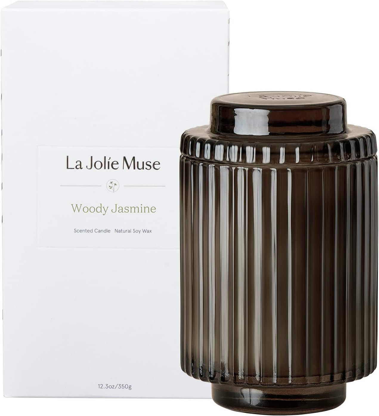 LA JOLIE MUSE Woody Jasmine Candles for Home Scented - Luxury Jar Candles with Aesthetic Glass, C... | Amazon (US)