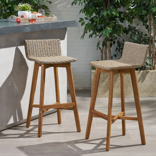 Oxendine 30.75" Bar Stool (Set of 2) | Wayfair North America