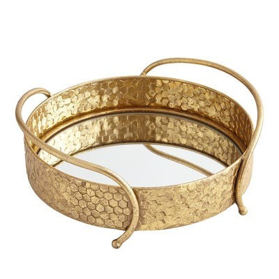 Mirrored Golden Decorative Tray | Pier 1 Imports
