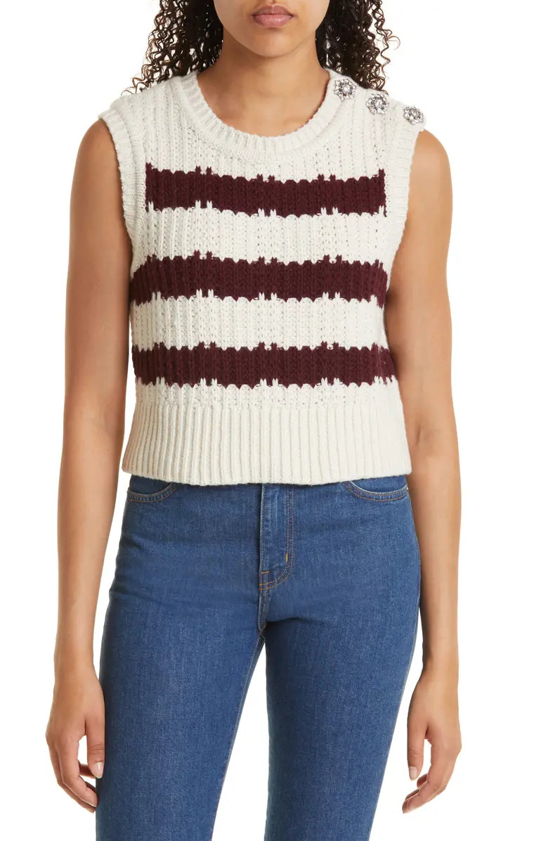 ba&sh Soju Stripe Sleeveless Sweater | Nordstrom | Nordstrom