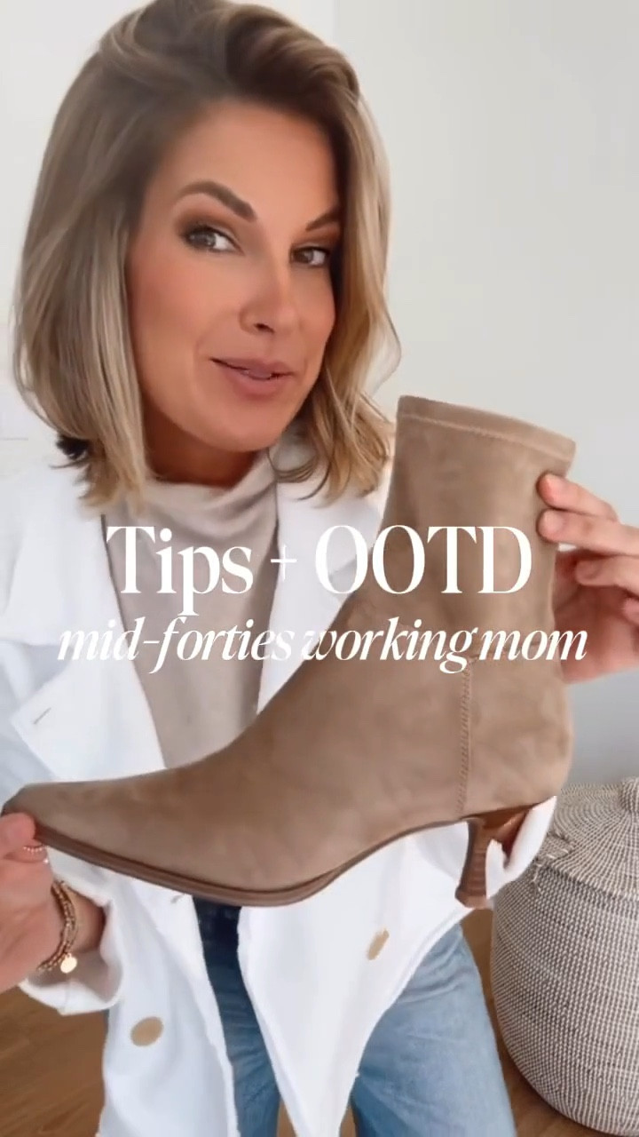 I am 5’11” wearing small tops and 27 sweatshirt jeans. These have a 33” inseam.  I size up .5 in booties to have room for warm socks.  

Sharing other SWEATPANT jeans by the same brand with different inseams.  

#LTKOver40 #LTKootd #LTKgrwm