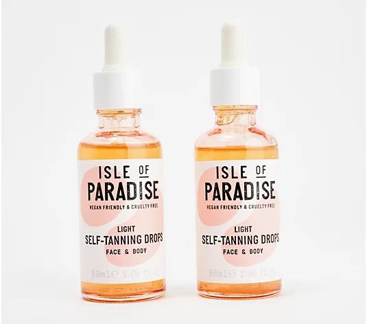 Isle of Paradise Supersize Self-Tanning Drops Duo - QVC.com | QVC