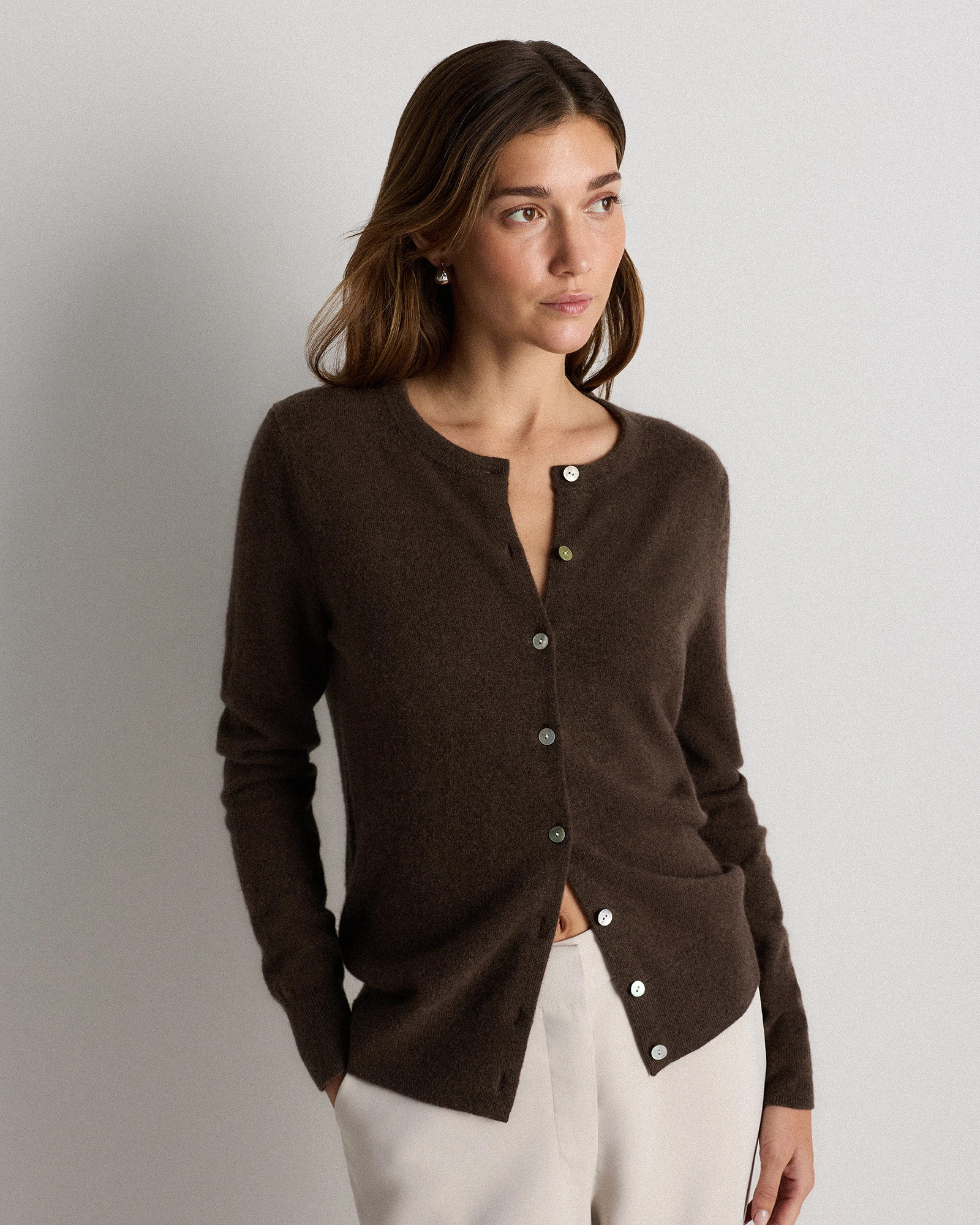 Quince | Women's Mongolian Cashmere Cardigan Sweater in True Navy, Size Medium | Quince