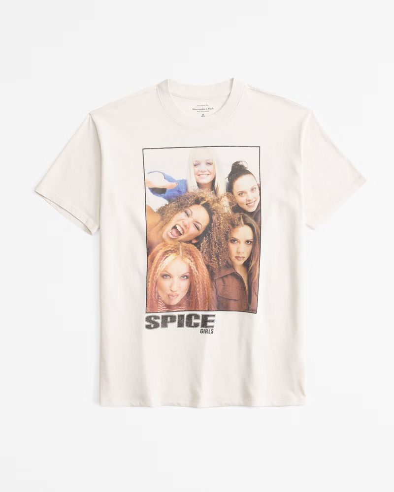 Women's Oversized Spice Girls Graphic Tee | Women's Tops | Abercrombie.com | Abercrombie & Fitch (US)