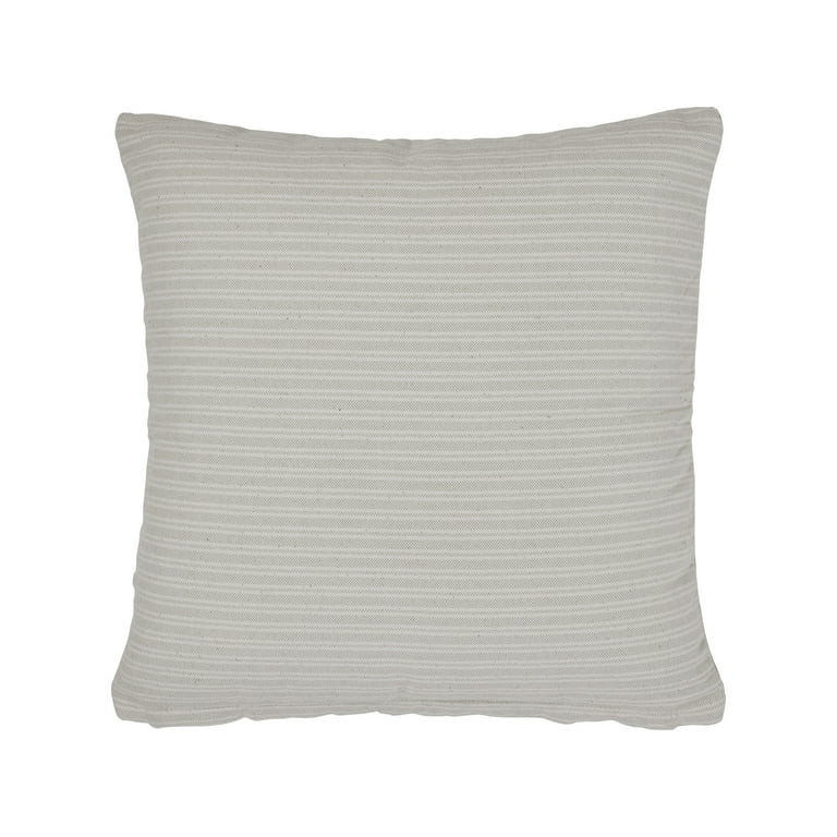 My Texas House Stafford Woven Reversible Square Decorative Pillow Cover, 20" x 20", Taupe/White -... | Walmart (US)