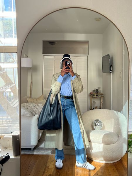 Trench coat, samba OG, loose jeans, comfy outfit, Fall style, fall outfit, fall fashion, trousers, fall boots, sock boot, black boots, fall purse, bodysuit, blazer, ootd, fall outfit ideas, loafers, fall outfit inspo, outfit inspo, casual outfit ideas, chic outfit, blazer outfit, loafers outfit, casual chic, everyday outfit, fall trends, outfit inspiration, outfit in motion

#LTKfindsunder100 #LTKsalealert #LTKworkwear