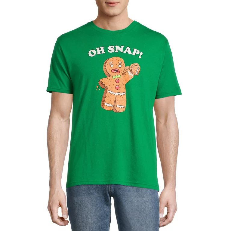 Oh Snap Cookie Men's Christmas T-Shirt | Walmart (US)