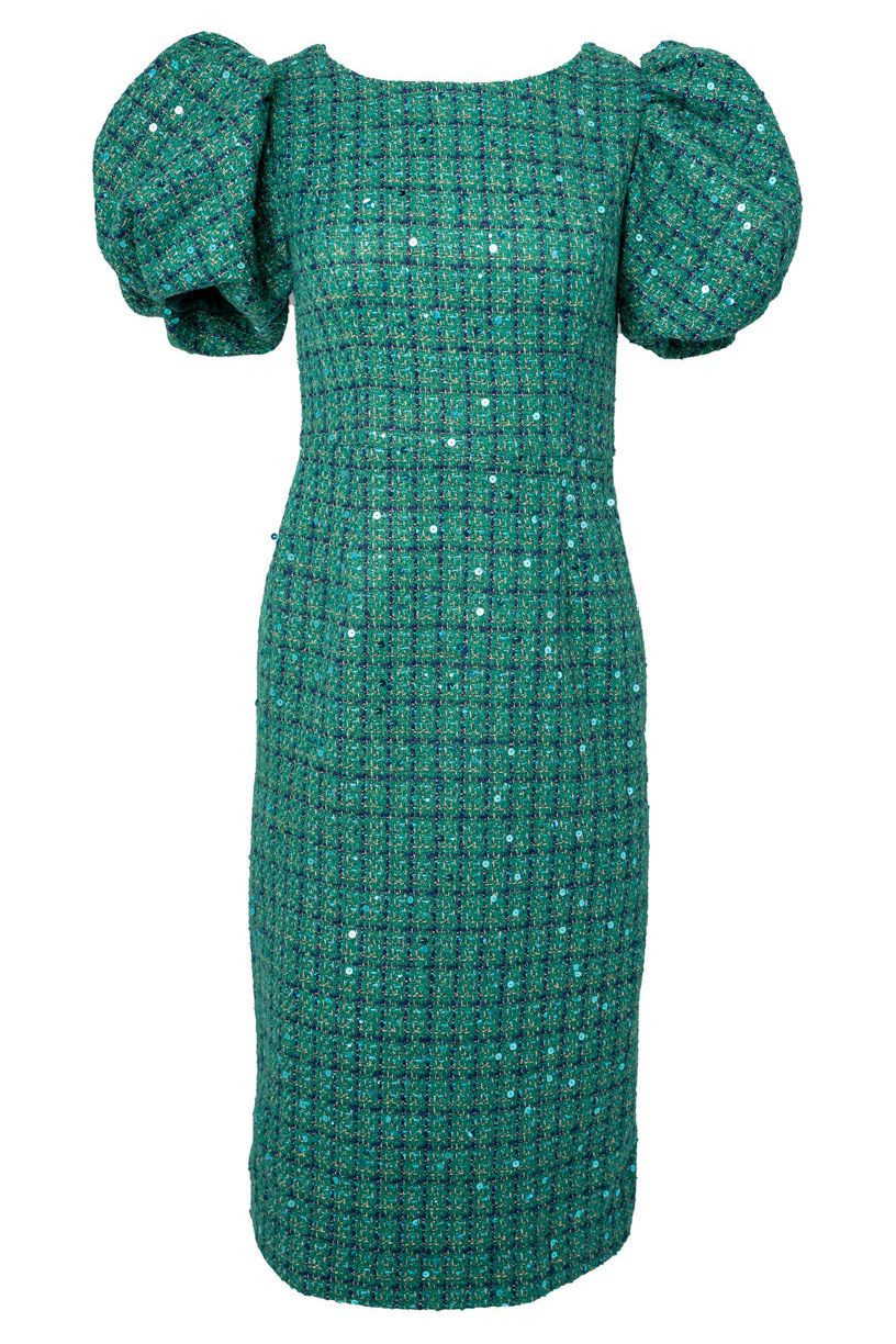 Holly Dress in Green Sparkle | Ivy City Co