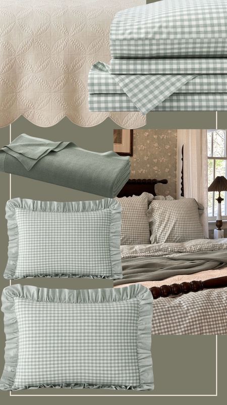 Loving this mix of patterns and textures these soft, crisp cotton layers provide. The mix of small checks vs. big checks and ruffle edges are very eye catching 🤍

#LTKhome #LTKSeasonal