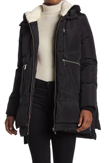 Sam Edelman | Faux Fur Hooded Full Zip Parka | HauteLook | Hautelook