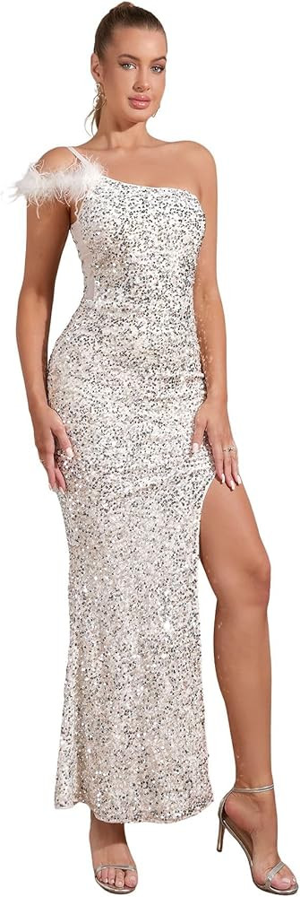 PORRCEY Women's Sexy Elegant Sparkly Sequins Evening Dress Party Club Night Outfits | Amazon (US)