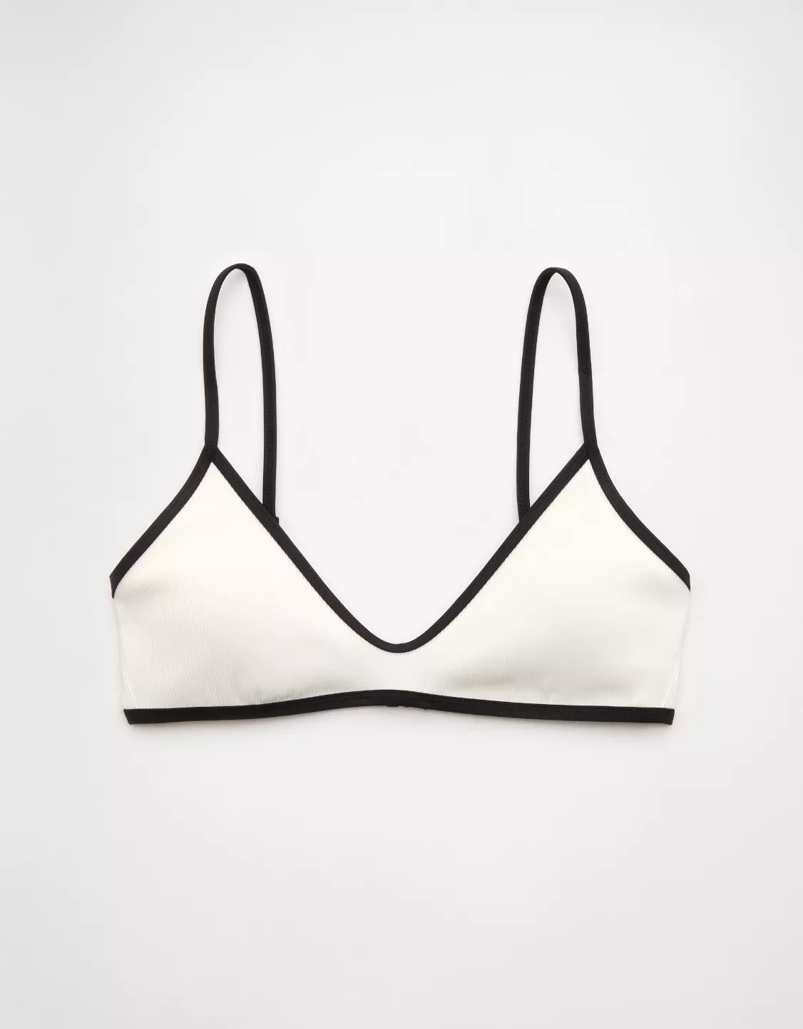 Aerie Skinny Strap Voop Ribbed Bikini Top | American Eagle Outfitters (US & CA)