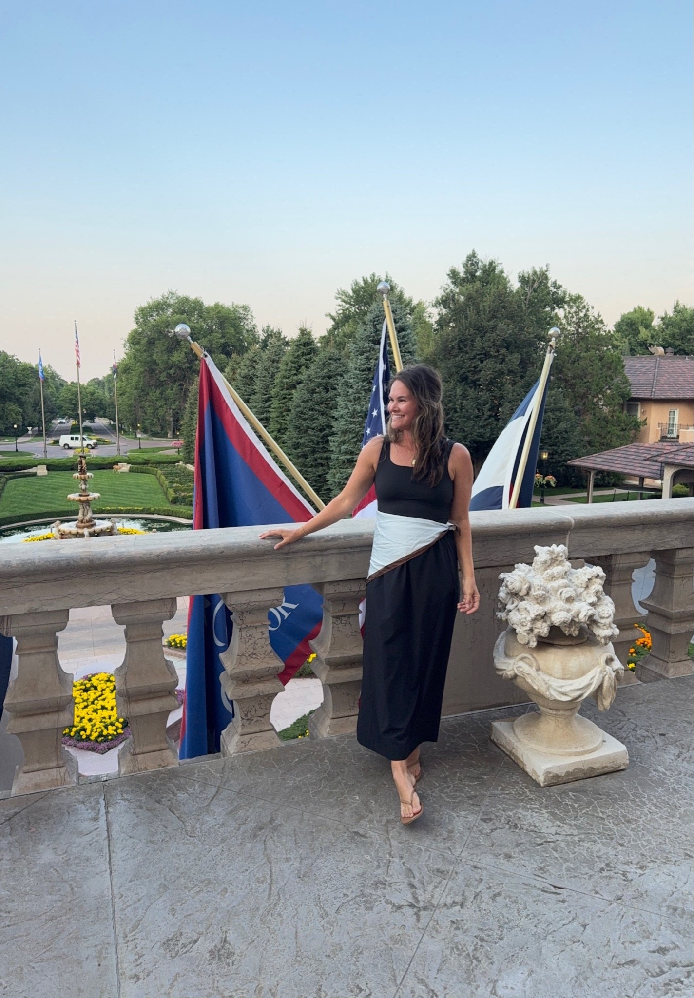 Dinner ootd on vacation! My dress is active material making it so comfortable and I tied this scarf to elevate the look!

#LTKActive #LTKTravel #LTKootd