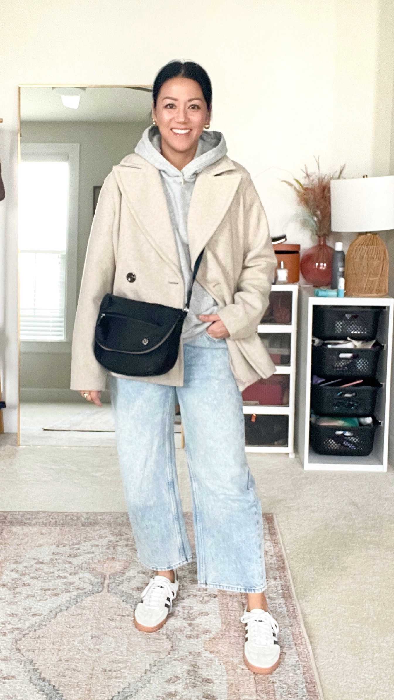 Size small hoodie
Size XS coat
Size 25 jeans
Sized down 1/2 in sneakers

#LTKWatchNow #LTKStyleTip #LTKOver40