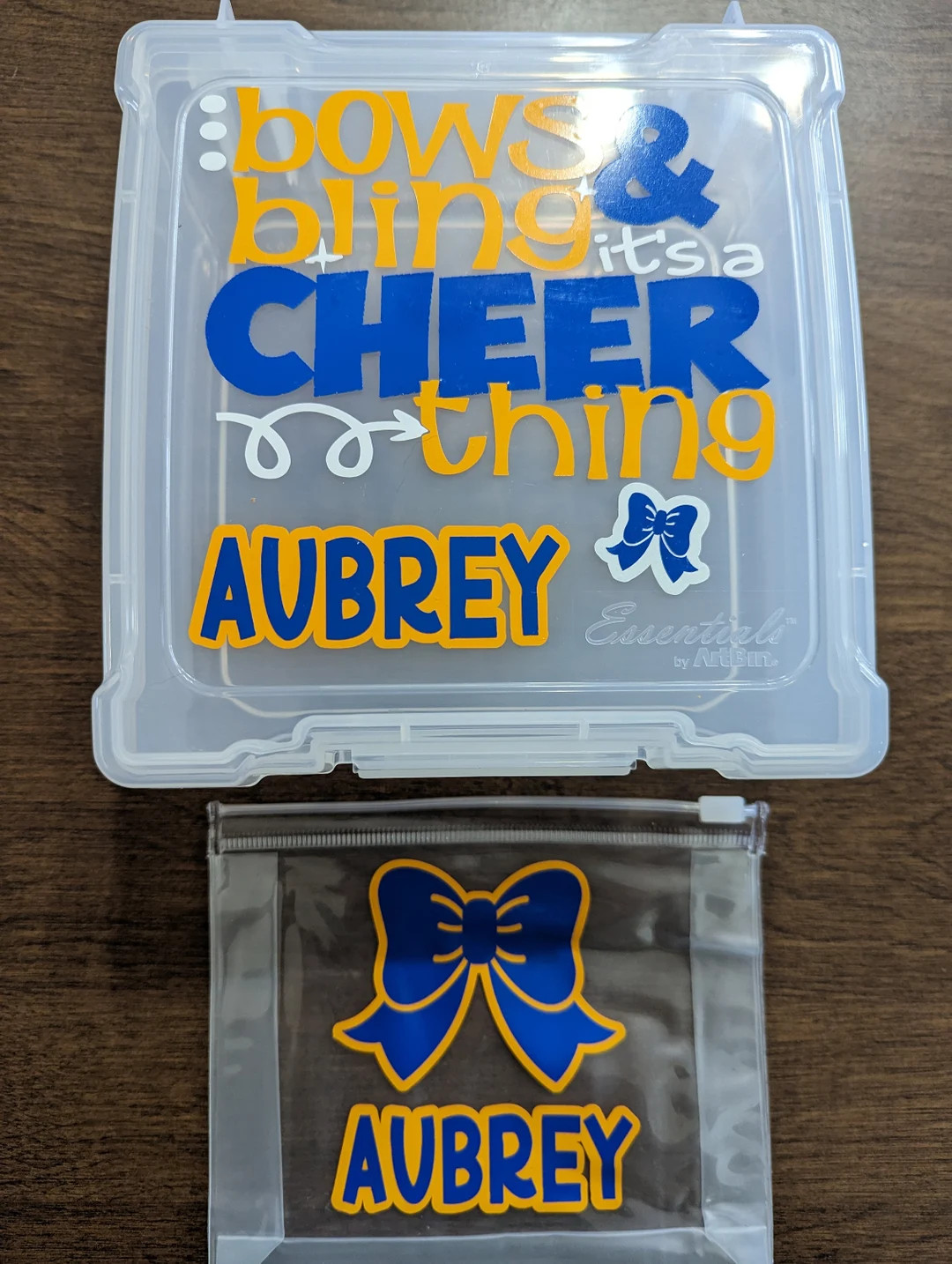 Cheer Bow Box, Cheer Bow Box and Makeup Bag, Cheer Bow Holder, Bow Box, Bow Storage Box, Travel B... | Etsy (US)