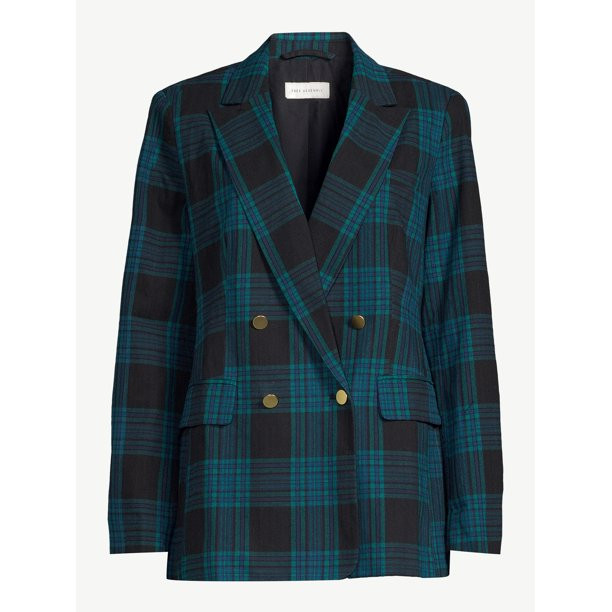Free Assembly Women's Slim Double Breasted Blazer - Walmart.com | Walmart (US)