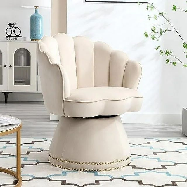 xrboomlife Swivel Accent Chair  Modern Velvet Upholstered -Degree Swivel Barrel Armchair  Small L... | Walmart (US)