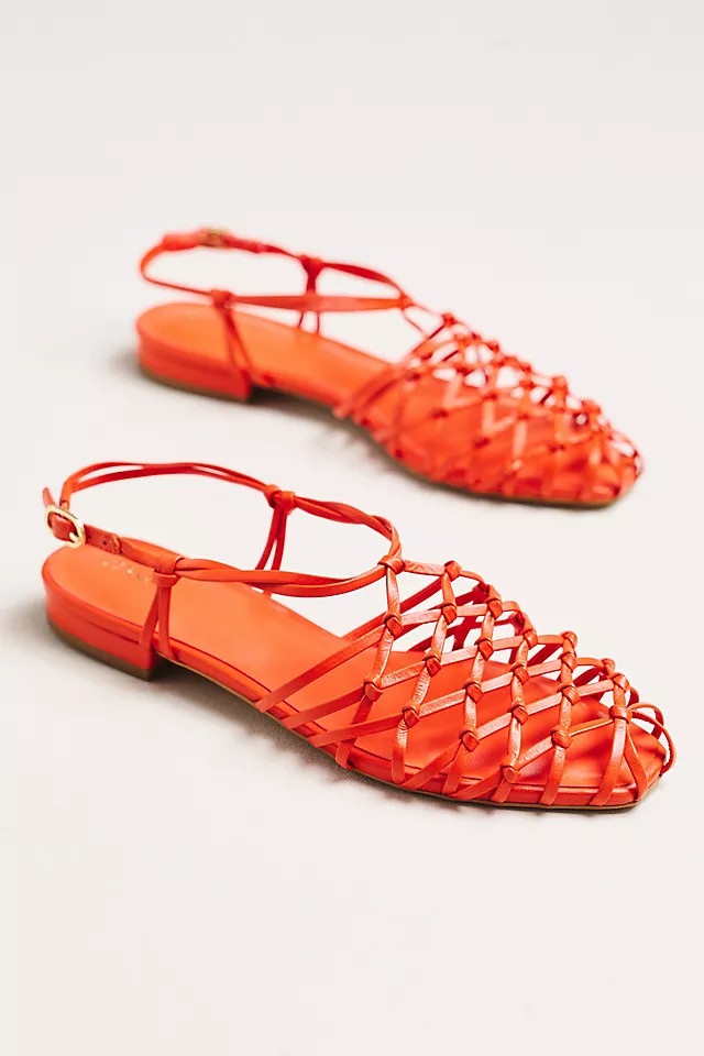 Woven Strappy Flat Sandals | Anthropologie (US)