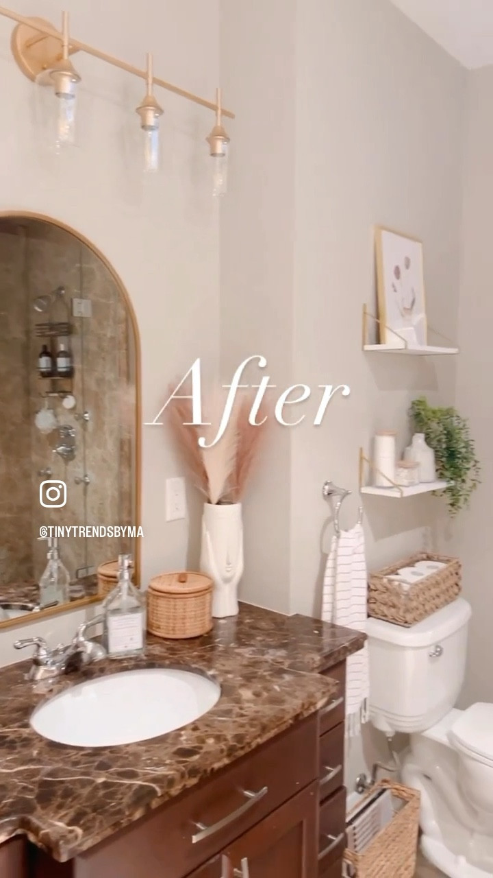 Before and after bathroom refresh 


#LTKstyletip #LTKFind #LTKhome