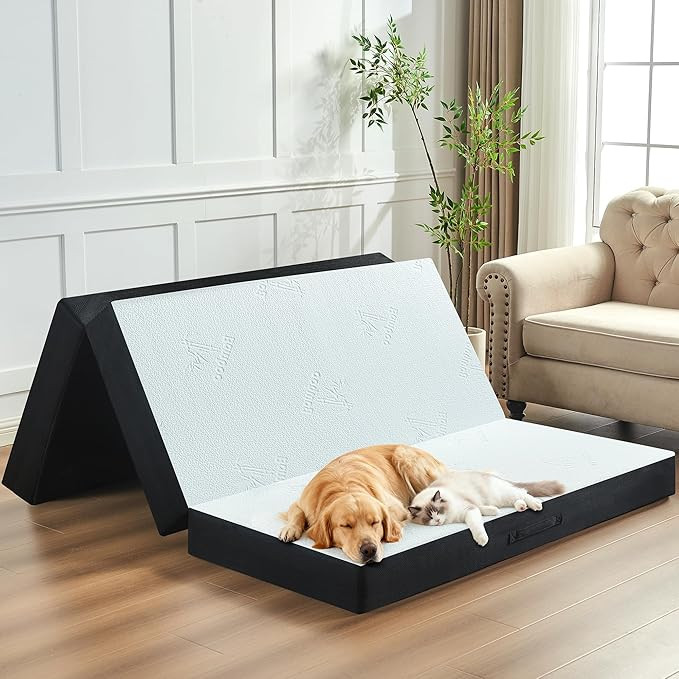 4 Inch Trifold Mattress, Full Size Foldable Memory Foam Mattress with Viscose Derived from Bamboo... | Amazon (US)