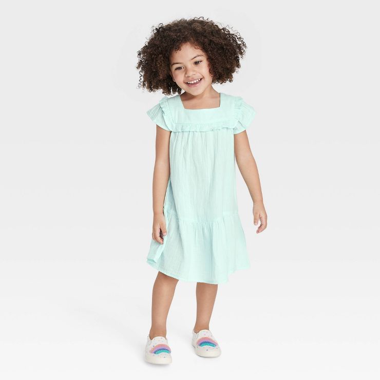 Toddler Girls' Gauze Dress - Cat & Jack™ Mint Green | Target