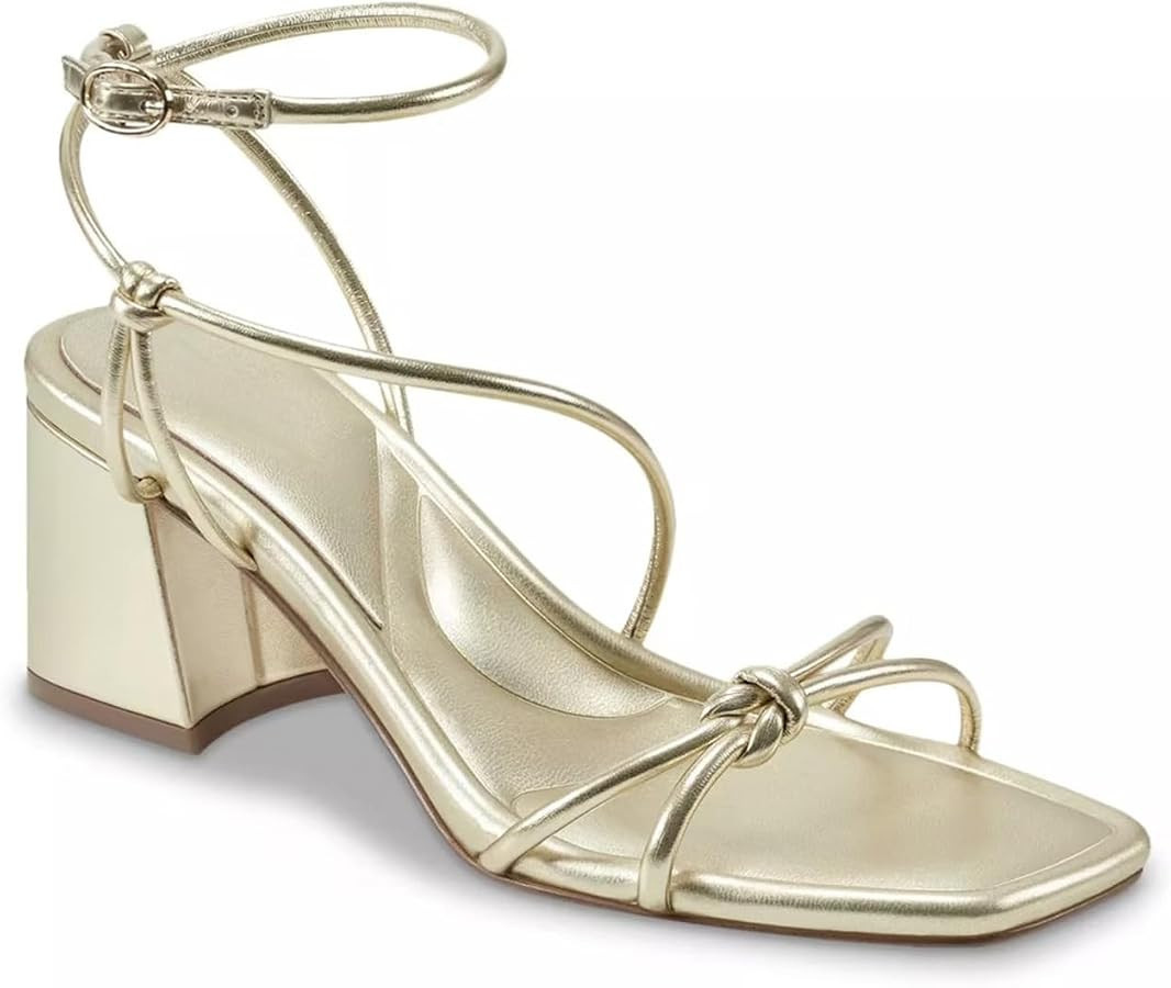 Strappy Heels for Women Chunky Block Heel Square Open Toe Ankle Strap Summer Comfort Casual Sanda... | Amazon (US)